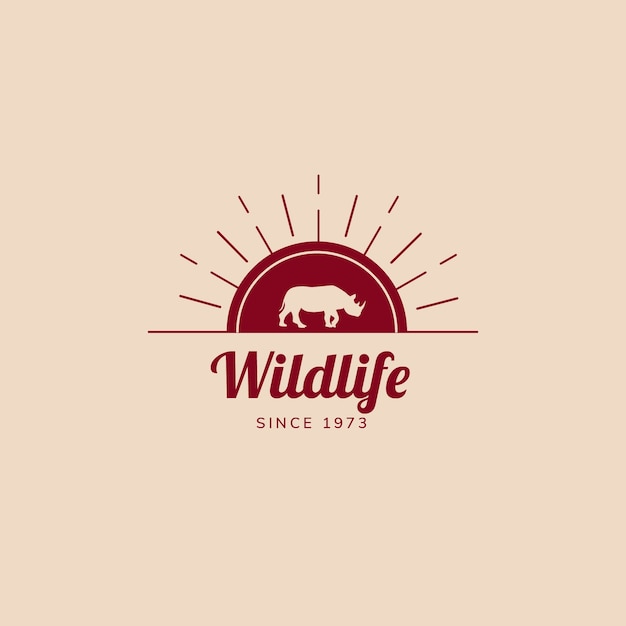 Free vector vintage linear animal logo