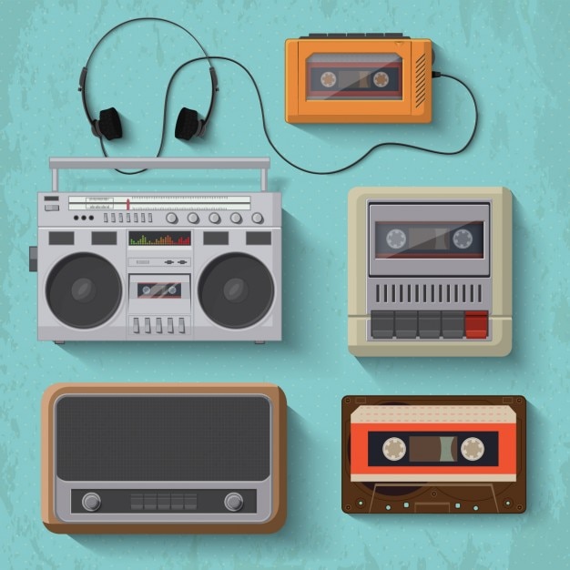 Vintage listening music objects