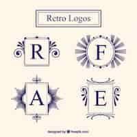 Free vector vintage logo frames set