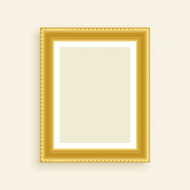 Бесплатное векторное изображение Винтажная роскошная золотая фоторамка