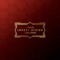 Free vector vintage luxury label