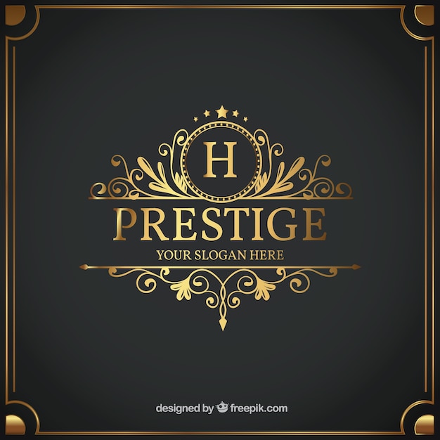 Vintage and luxury logo template