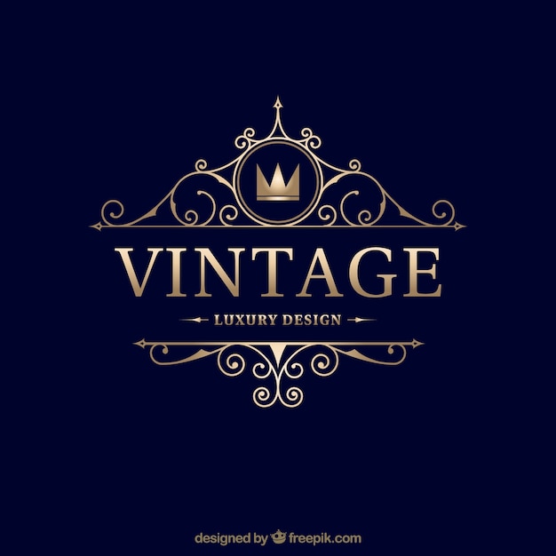 Vintage and luxury logo template