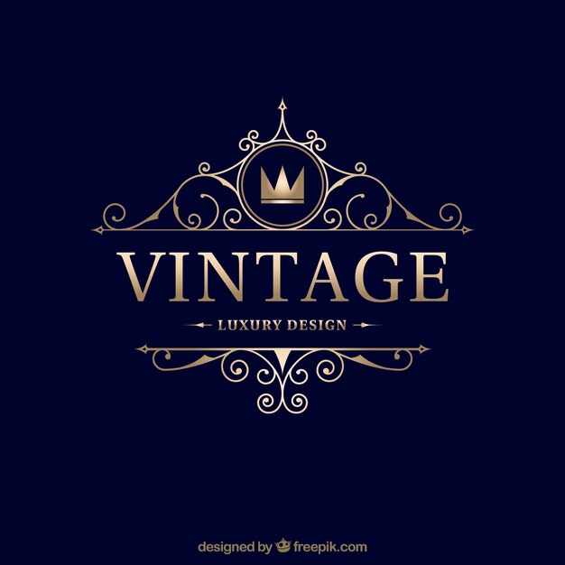 Vintage and luxury logo template