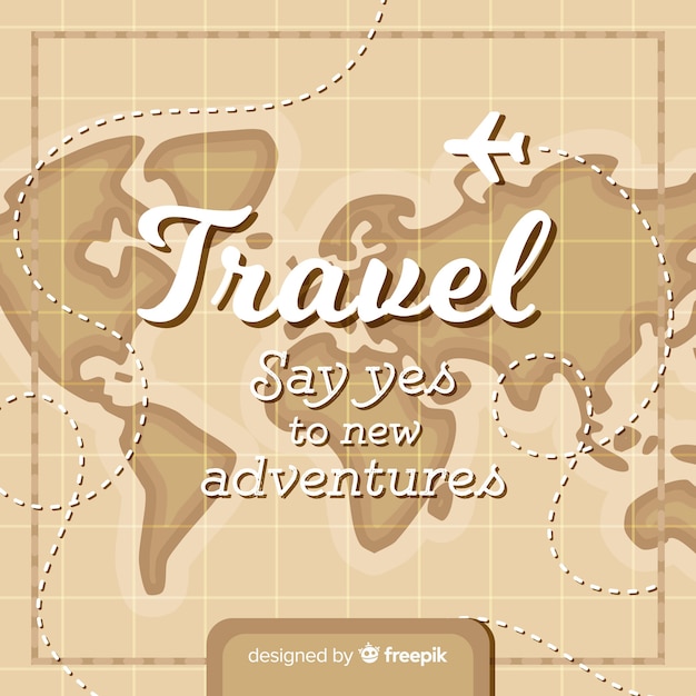 Free vector vintage map travel background