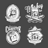 Free vector vintage men's club logotypes