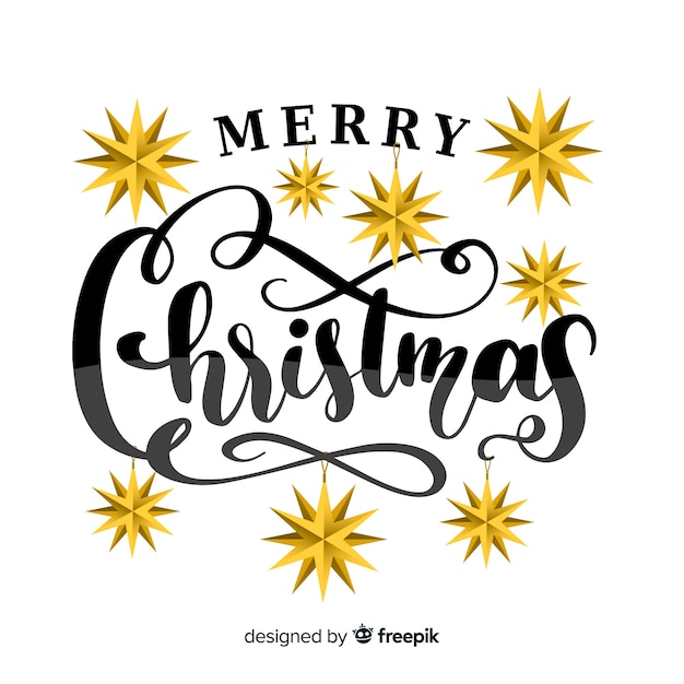 Vintage merrychristmas lettering