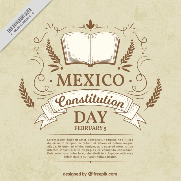Free Vector vintage mexican constitution day background