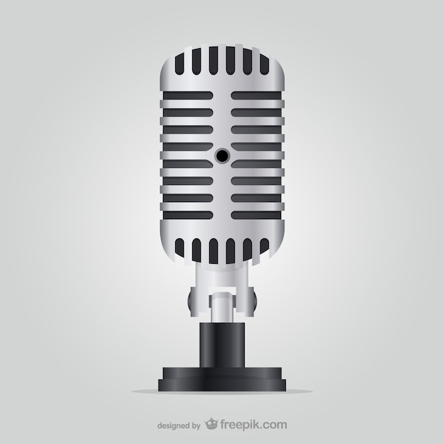 Free vector vintage microphone illustration