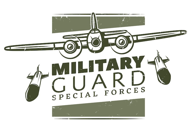 Free Vector vintage military logotype template
