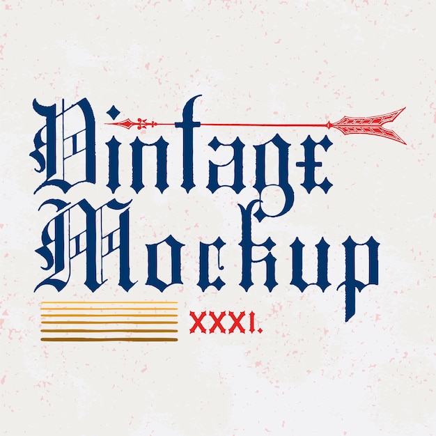 Vintage mockup logo design vector