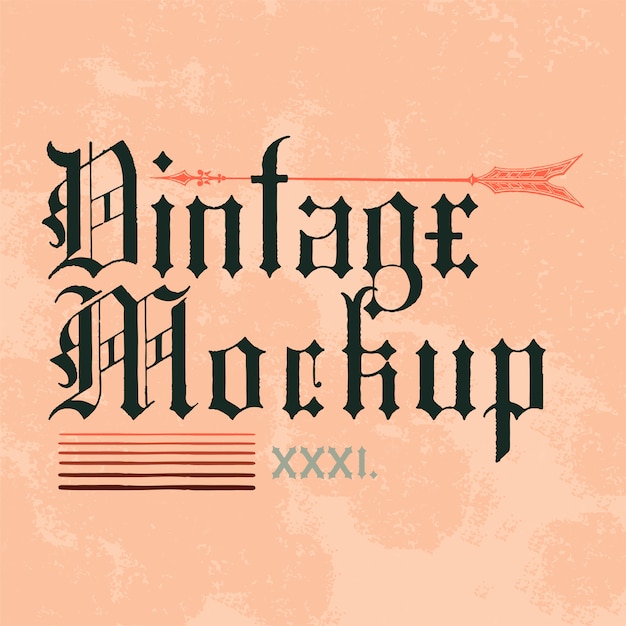 Vintage mockup logo design vettoriale