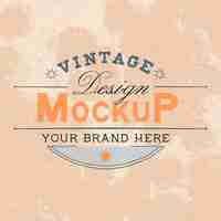 Free vector vintage mockup logo design vector