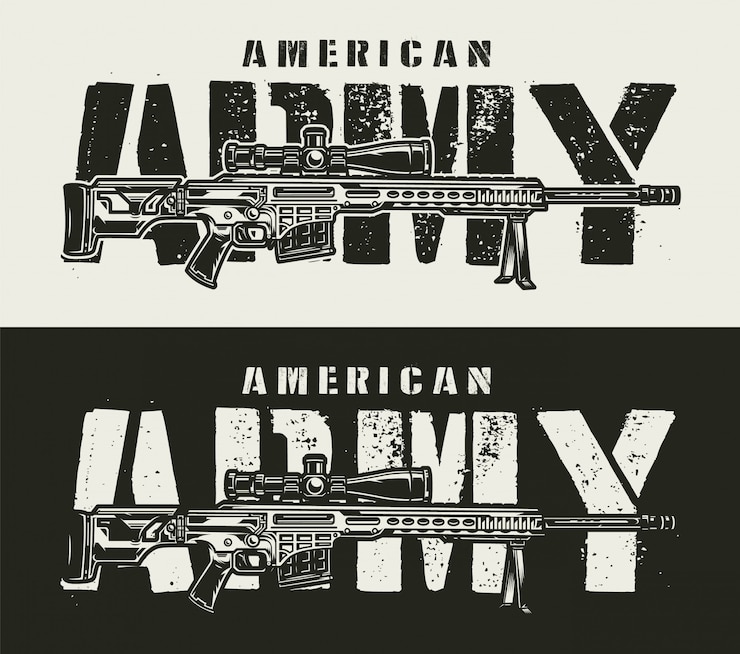 Free Vector vintage monochrome military horizontal banner