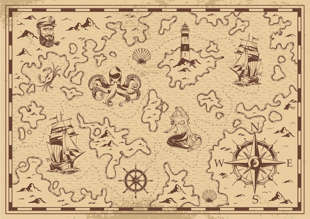 宝の地図 画像 無料のベクター ストックフォト Psd
