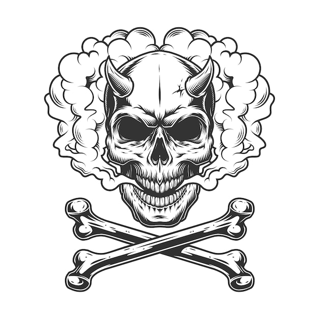 Free Vector vintage monochrome vaping concept