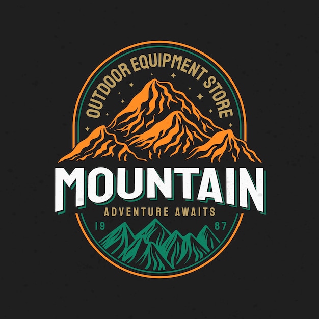 Vintage mountain lettering