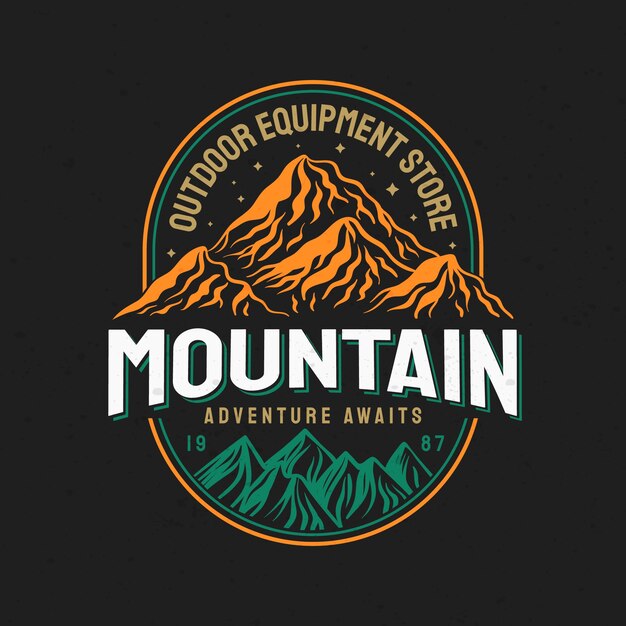 Vintage mountain lettering