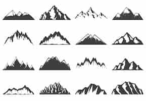 Free vector vintage mountains collection