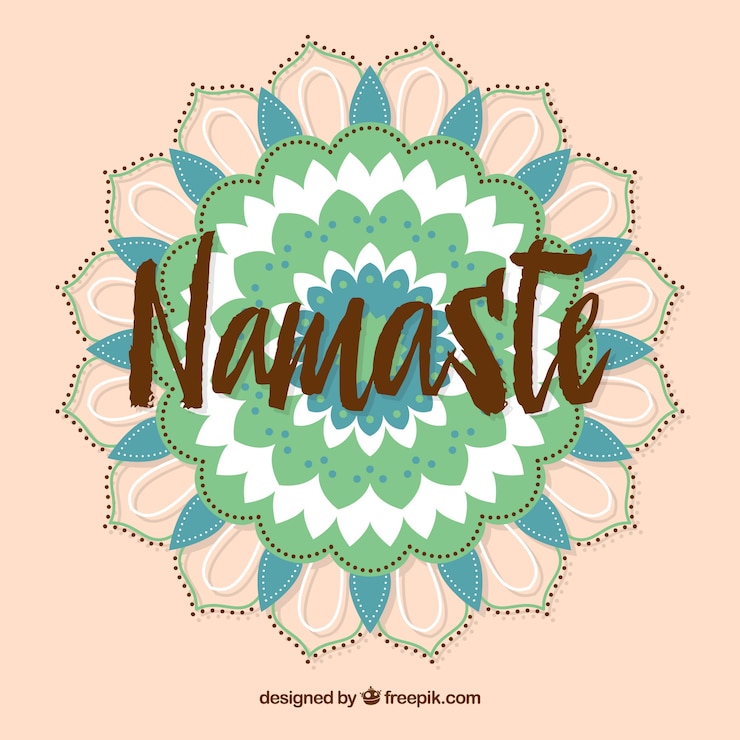 Free Vector vintage namaste background with mandala