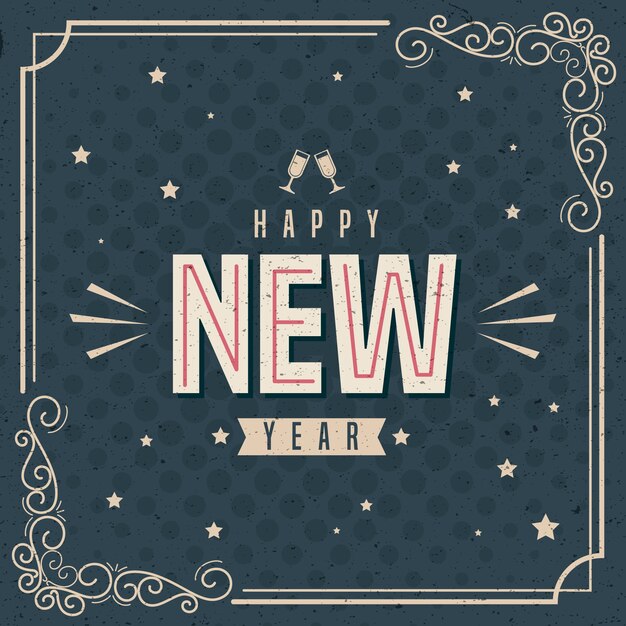 Vintage new year 2020