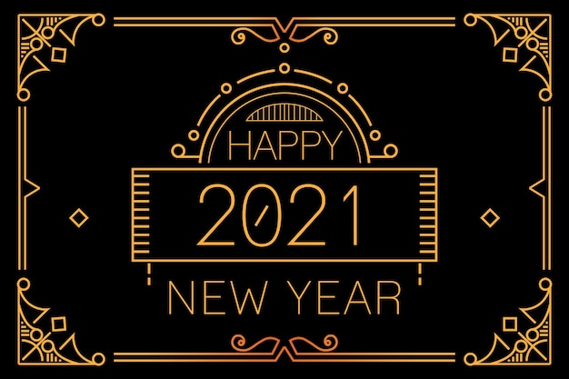 Vintage new year 2021 background