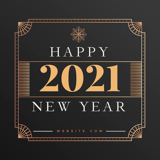 Free vector vintage new year 2021 background