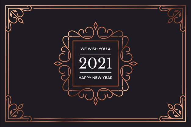 Vintage new year 2021 background