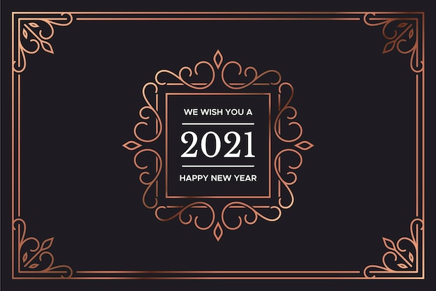 Vintage new year 2021 background