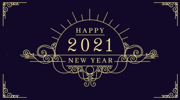 Бесплатное векторное изображение Винтаж новый год 2021 фон