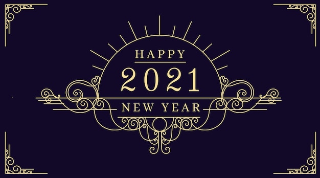 Vintage new year 2021 background