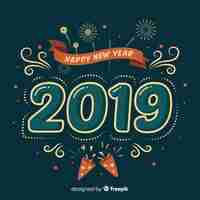 Free vector vintage new year background