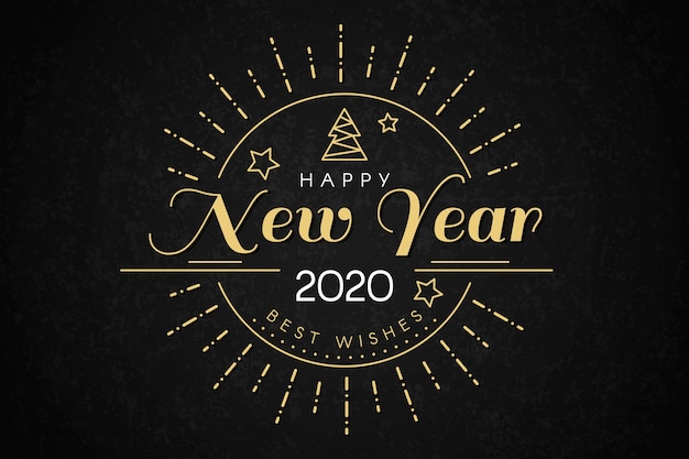 Free vector vintage new year background