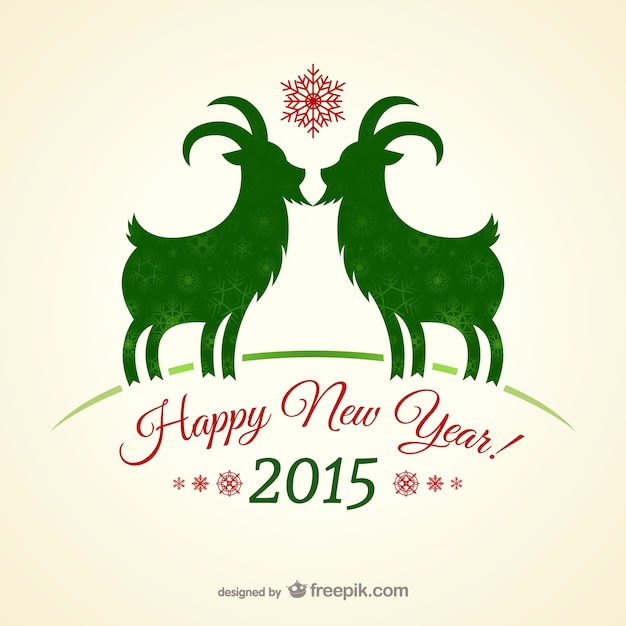 Free vector vintage new year card