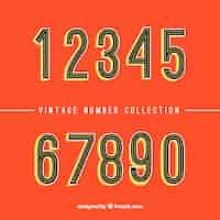 Free vector vintage number collection