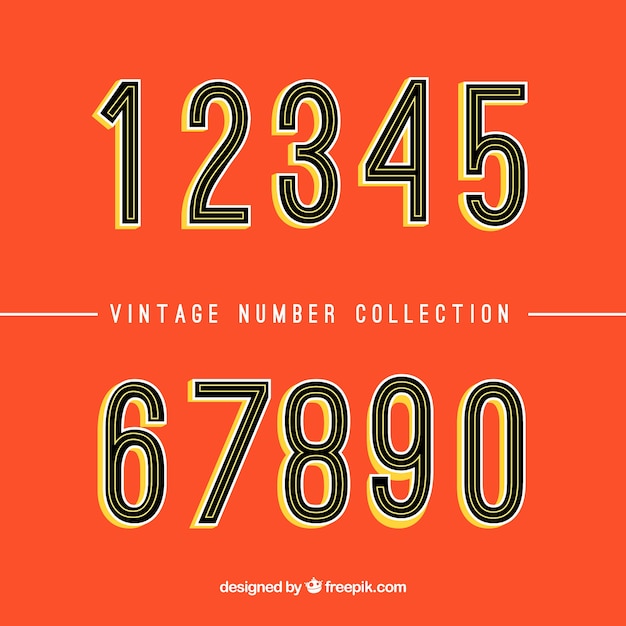 Vintage number collection