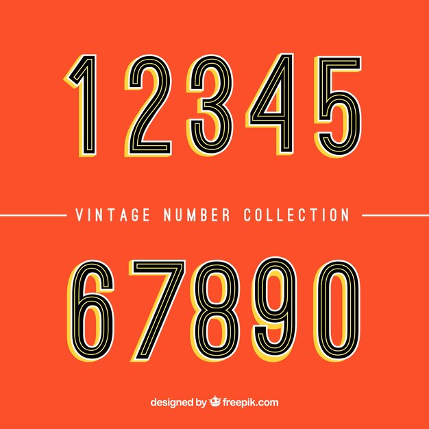 Vintage number collection