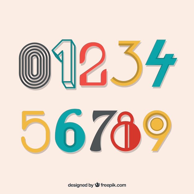 Vintage number collection