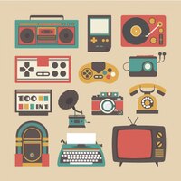 Free vector vintage objects collection