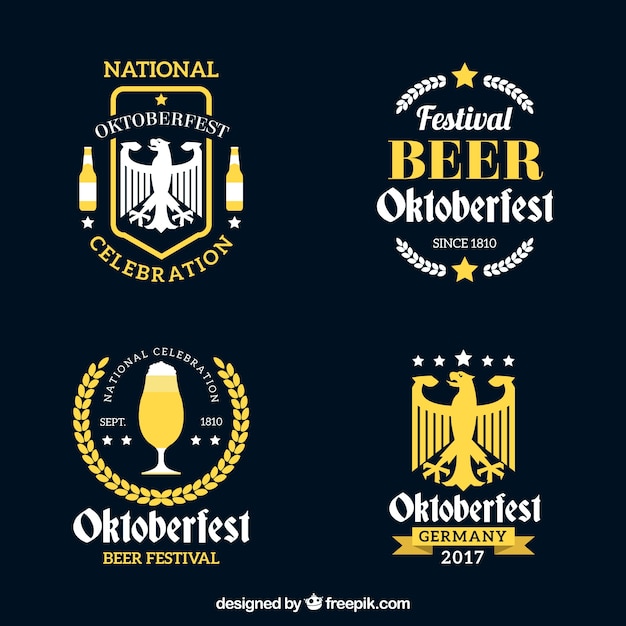 Vintage oktoberfest badge collection