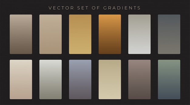 Vintage old style gradient set