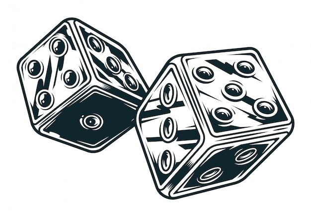 Blank dice concept Stock Illustration