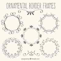 Free vector vintage ornamental border frames