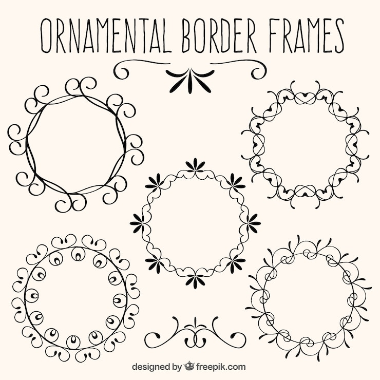 Free Vector vintage ornamental border frames