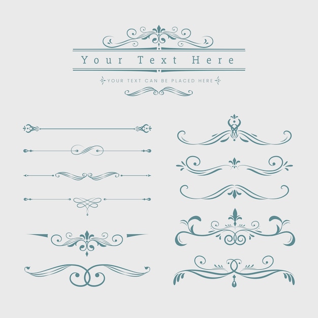 Free vector vintage ornamental design elements