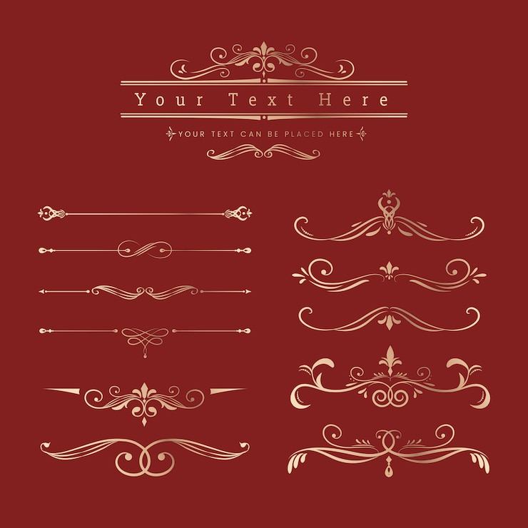Free Vector vintage ornamental design elements
