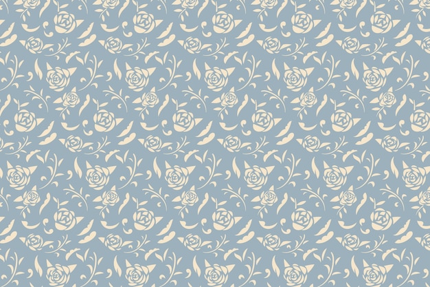 Free vector vintage ornamental flowers wallpaper