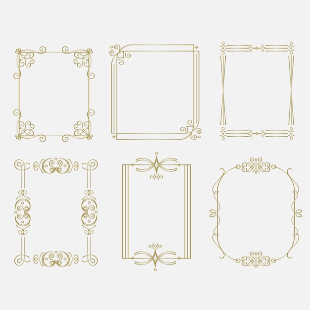 Free vector vintage ornamental frame collection