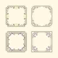 Free vector vintage ornamental frame collection