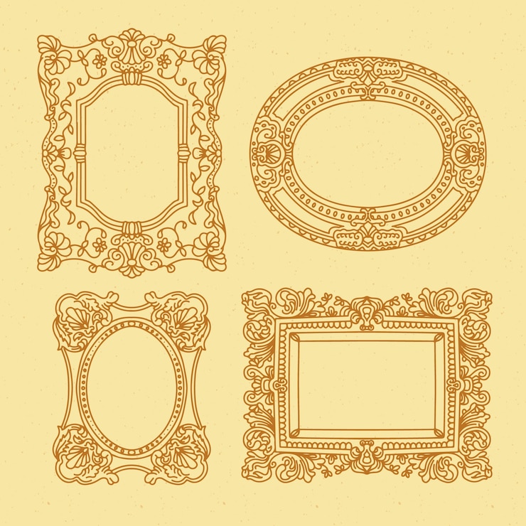Free Vector vintage ornamental frame collection